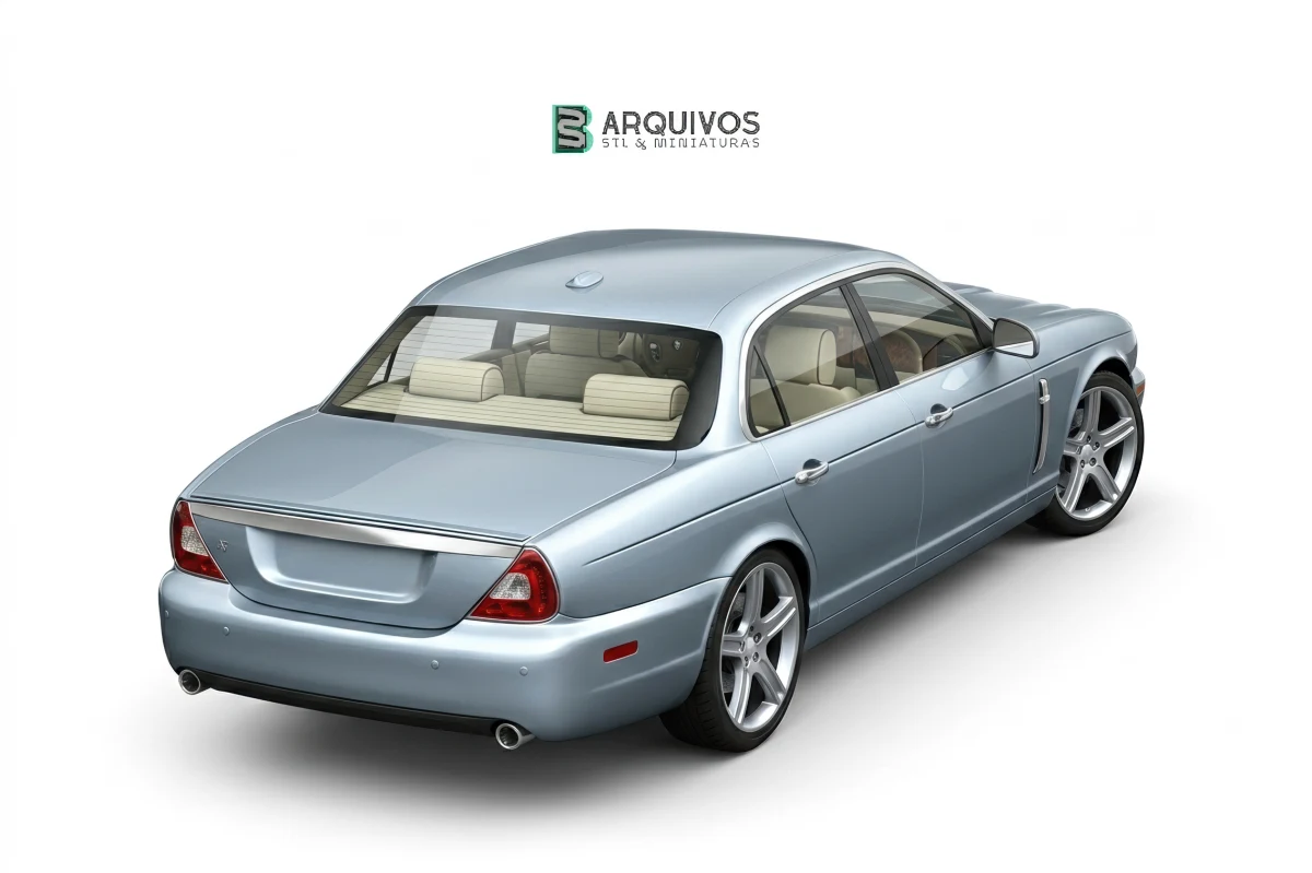 Modelo 3D STL - Jaguar XJ 2008 — foto 2